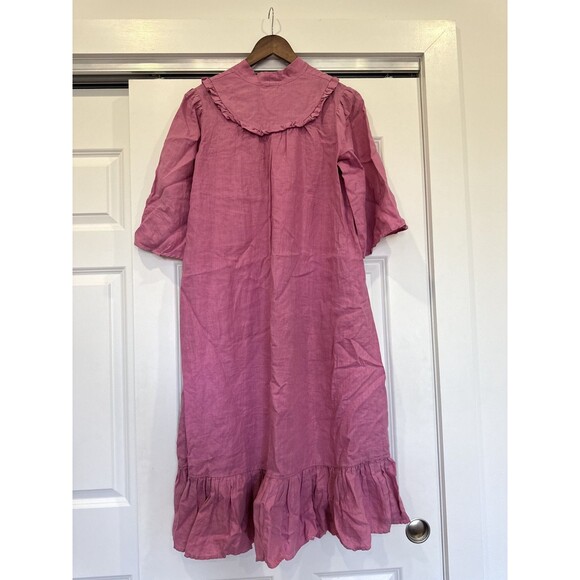 Pink Ruffled Maxi Dress - Picture 4 of 10